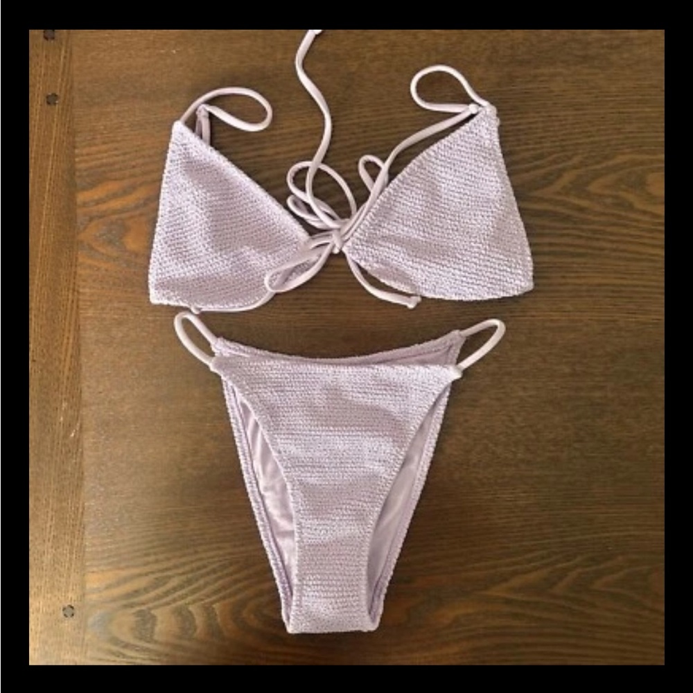 L.A. Hearts by Pacsun Swim XS String Bikini Bottom S Top Ribbed